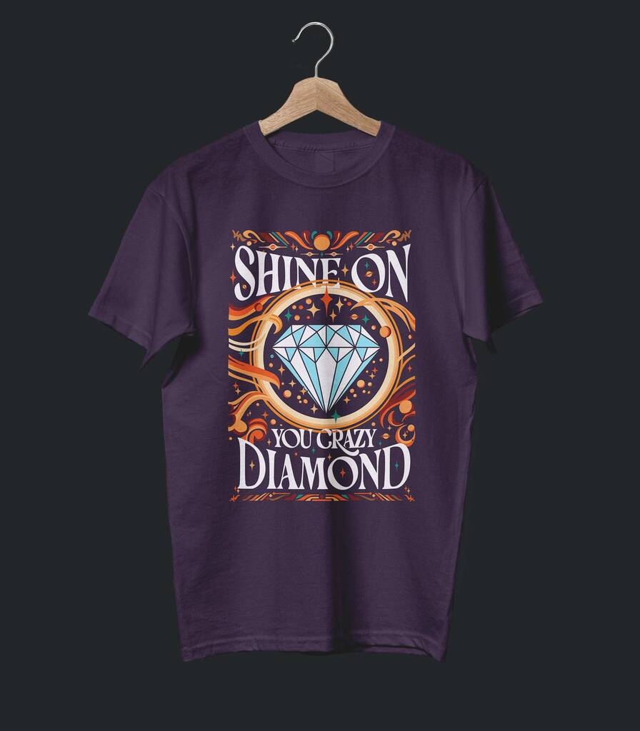 Shine On You Crazy Diamond • Pink Floyd Typography Tribute Collector's Edition T-shirt