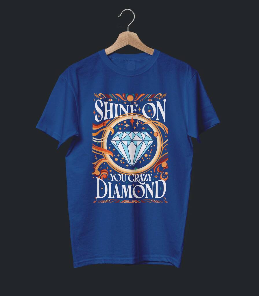 Shine On You Crazy Diamond • Pink Floyd Typography Tribute Collector's Edition T-shirt