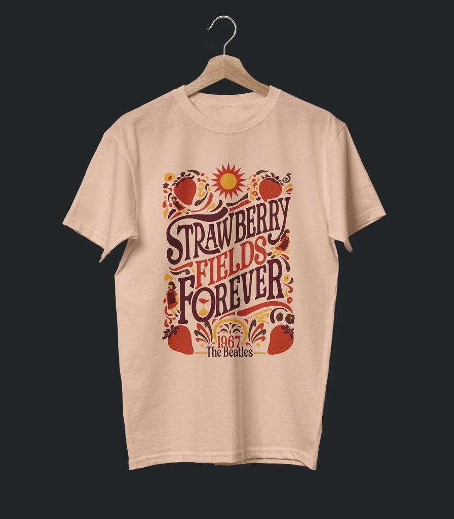 Strawberry Fields Forever • The Beatles Tribute T-shirt • Vintage Edition