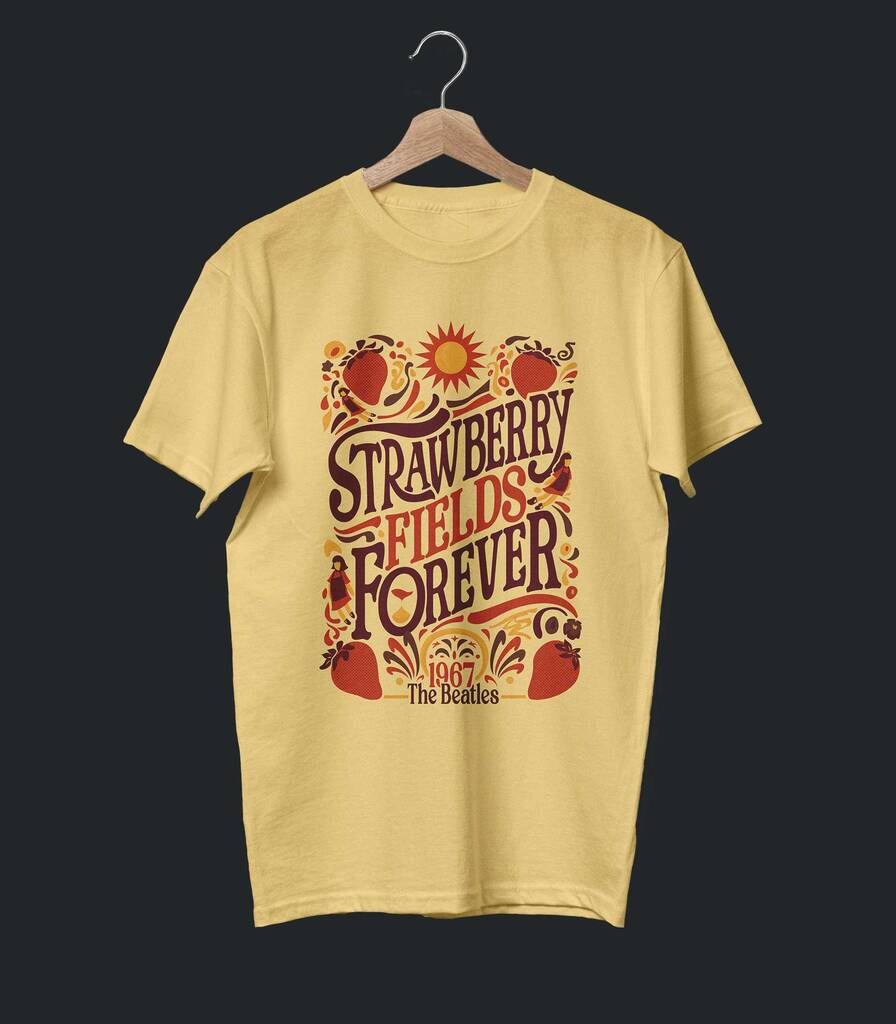 Strawberry Fields Forever • The Beatles Tribute T-shirt • Vintage Edition