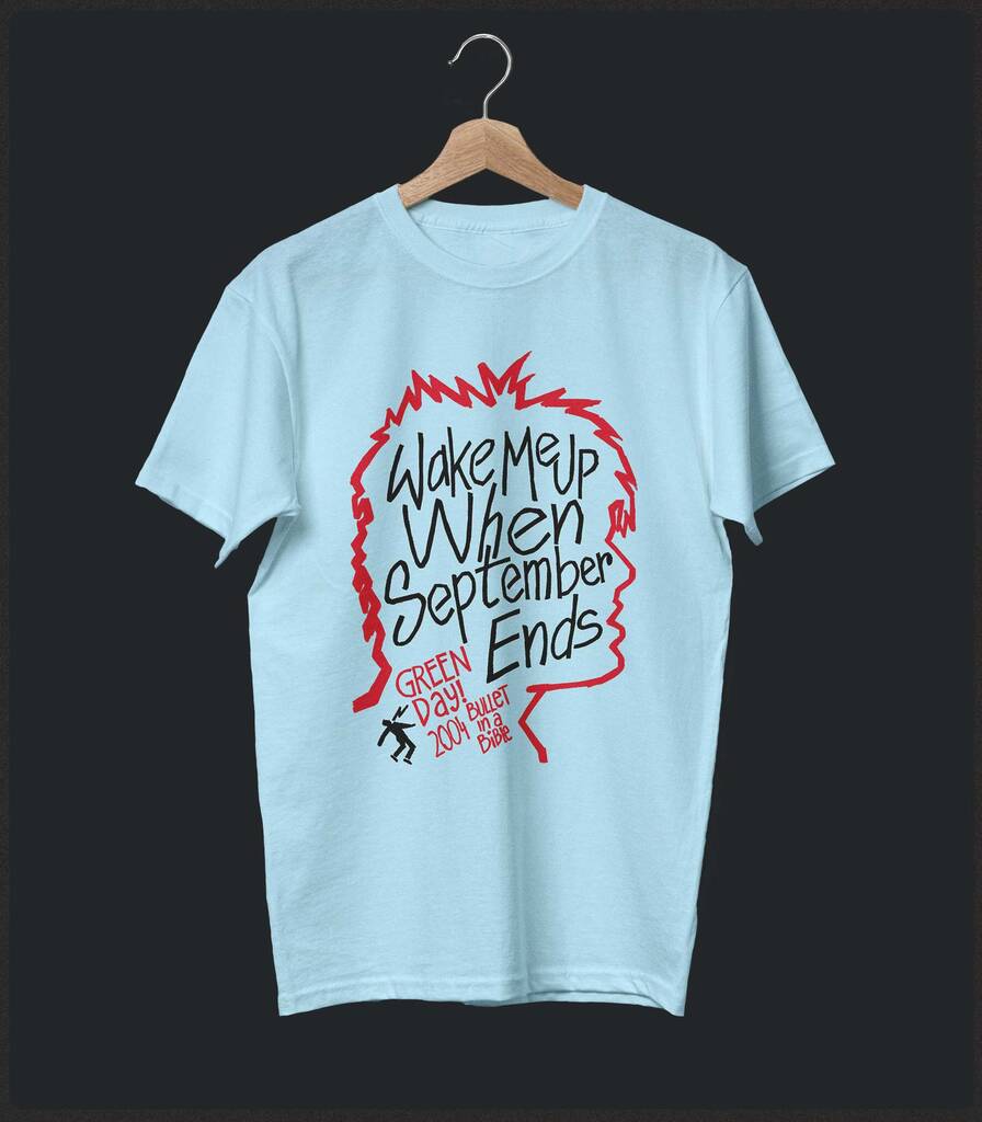 When September Ends • Green Day Typography T-shirt • Tour Edition