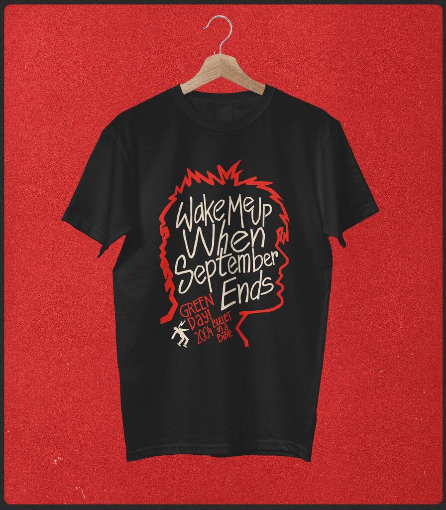 When September Ends • Green Day Typography T-shirt • Tour Edition