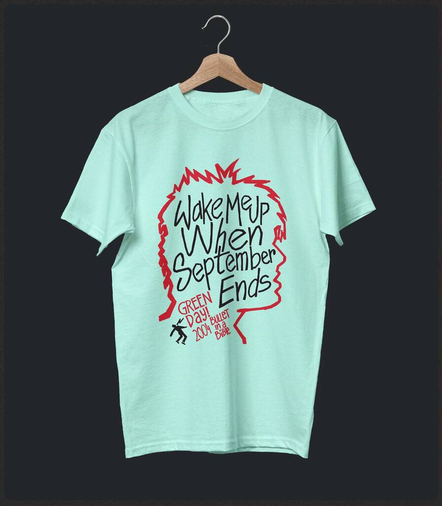 When September Ends • Green Day Typography T-shirt • Tour Edition