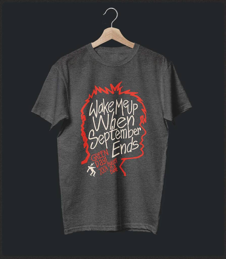 When September Ends • Green Day Typography T-shirt • Tour Edition