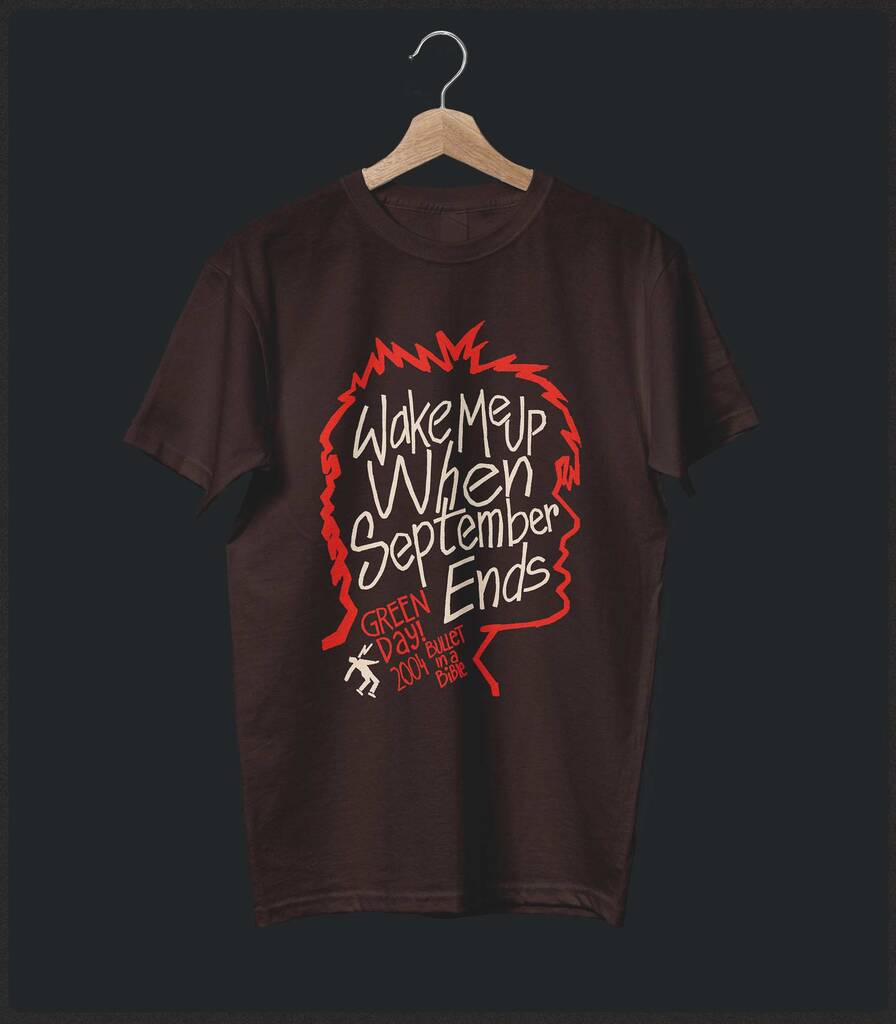 When September Ends • Green Day Typography T-shirt • Tour Edition