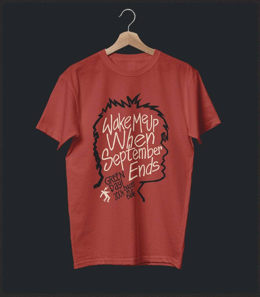 When September Ends • Green Day Typography T-shirt • Tour Edition