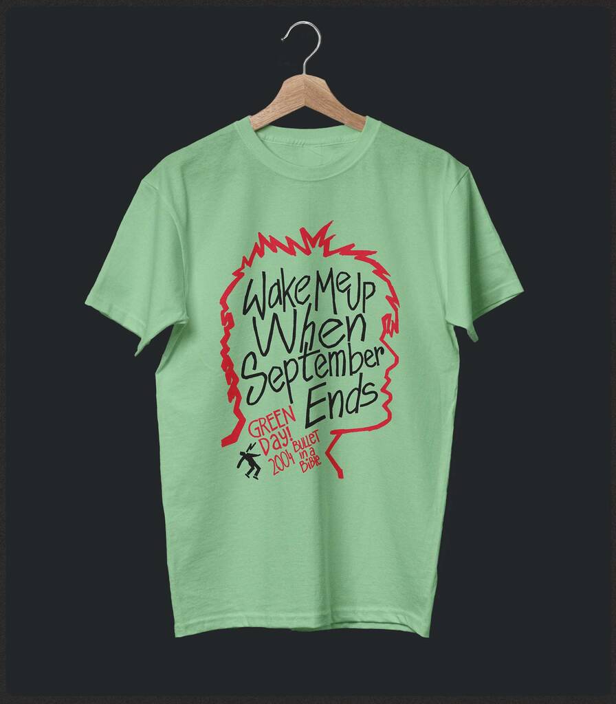 When September Ends • Green Day Typography T-shirt • Tour Edition