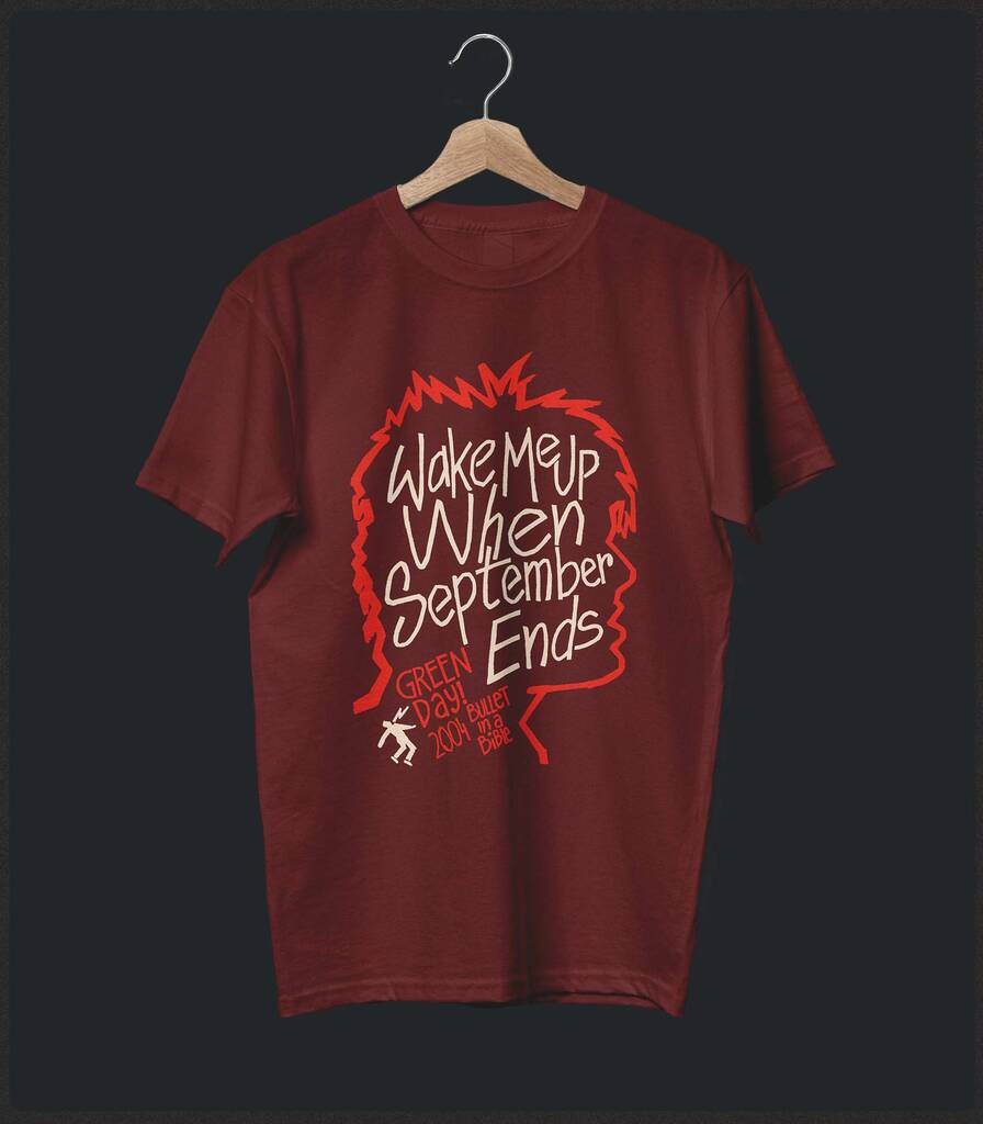When September Ends • Green Day Typography T-shirt • Tour Edition