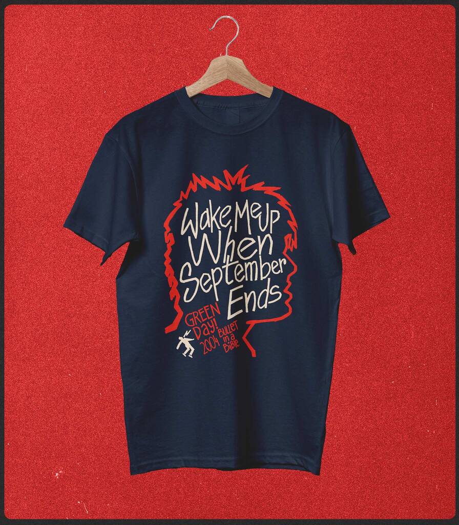 When September Ends • Green Day Typography T-shirt • Tour Edition