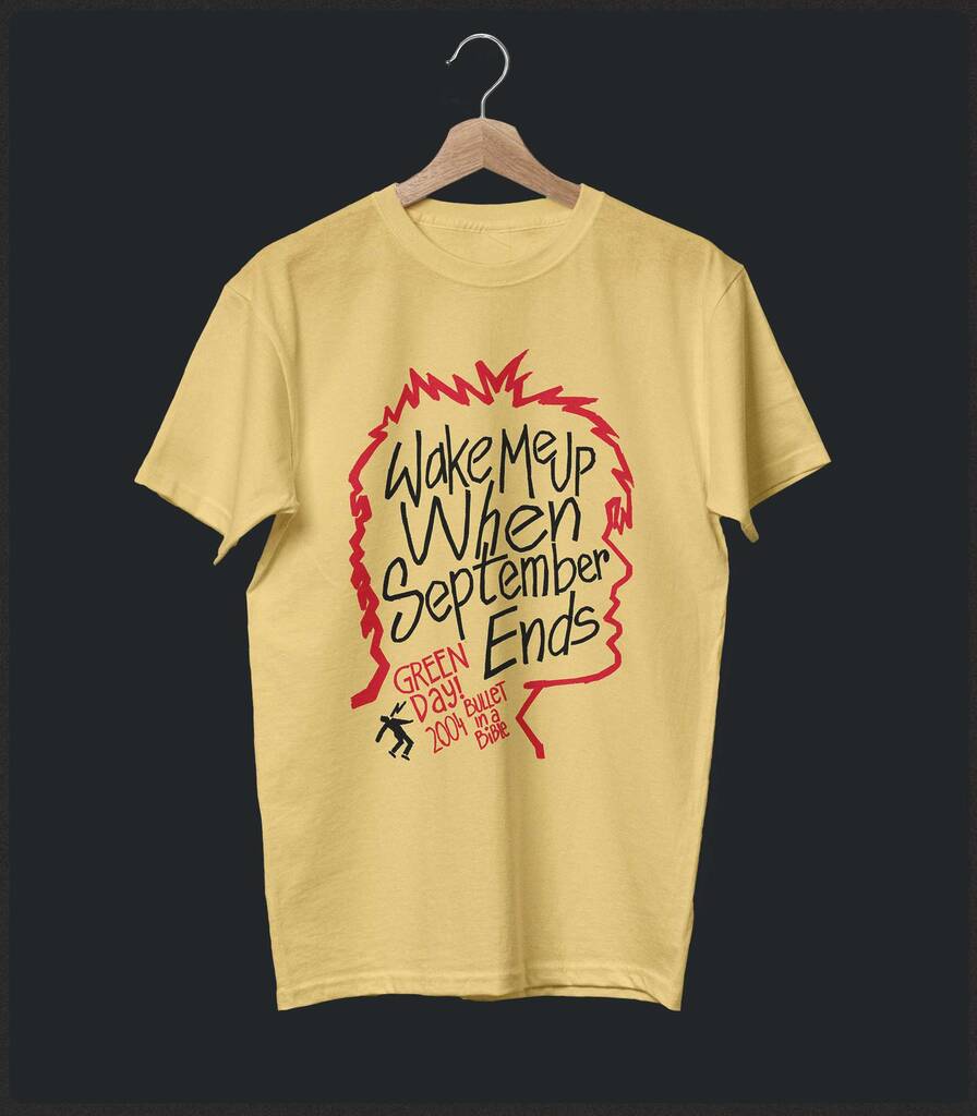When September Ends • Green Day Typography T-shirt • Tour Edition